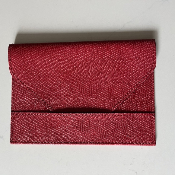 RAIKA Red Leather Photo Envelope New in Box 6.5 x 4.75 for 4 x 6 Photos - Picture 1 of 6